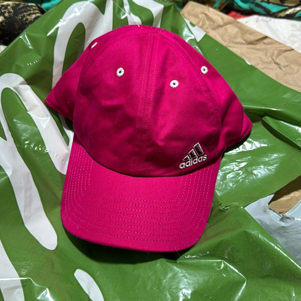 adidas Fuchsia Pink Baseball Cap with Embroidered Logo